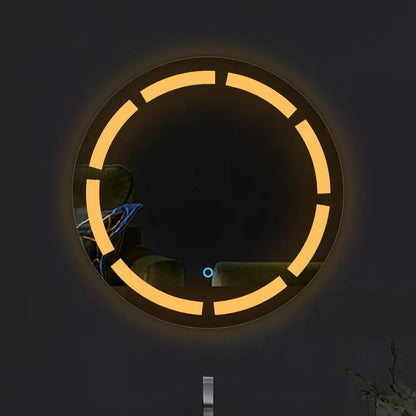 Strips Round Led Bathroom Mirror (3 Lights Integrated)