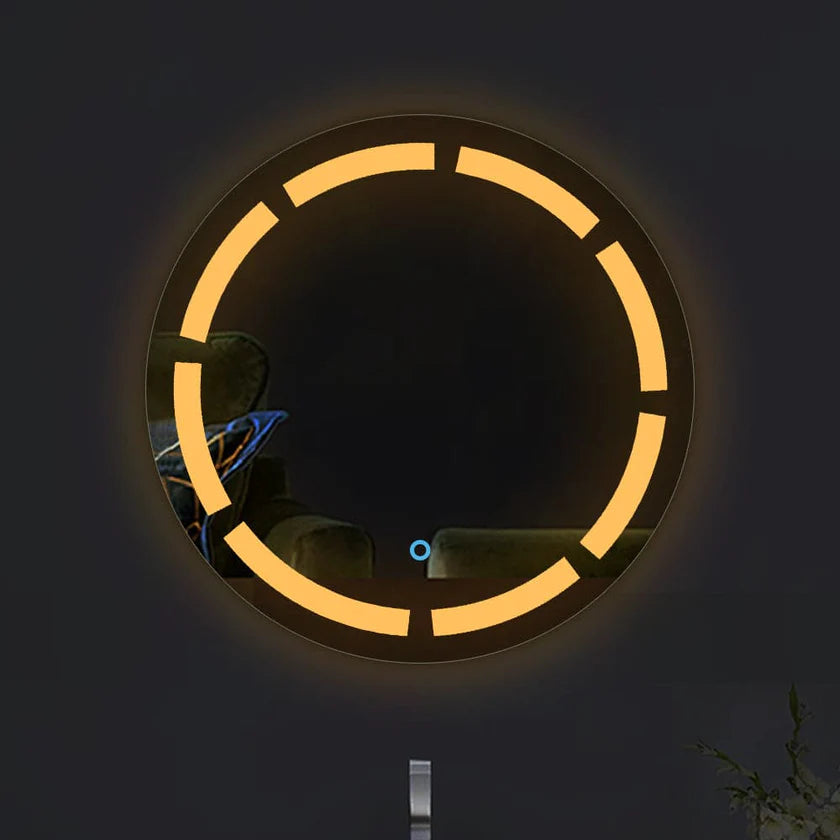 Strips Round Led Bathroom Mirror (3 Lights Integrated)