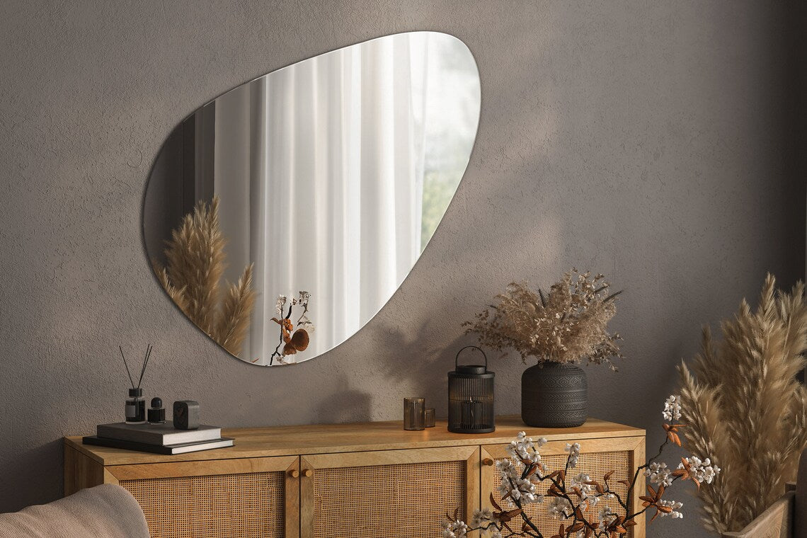 Unique Asymmetrical Frameless Mirror