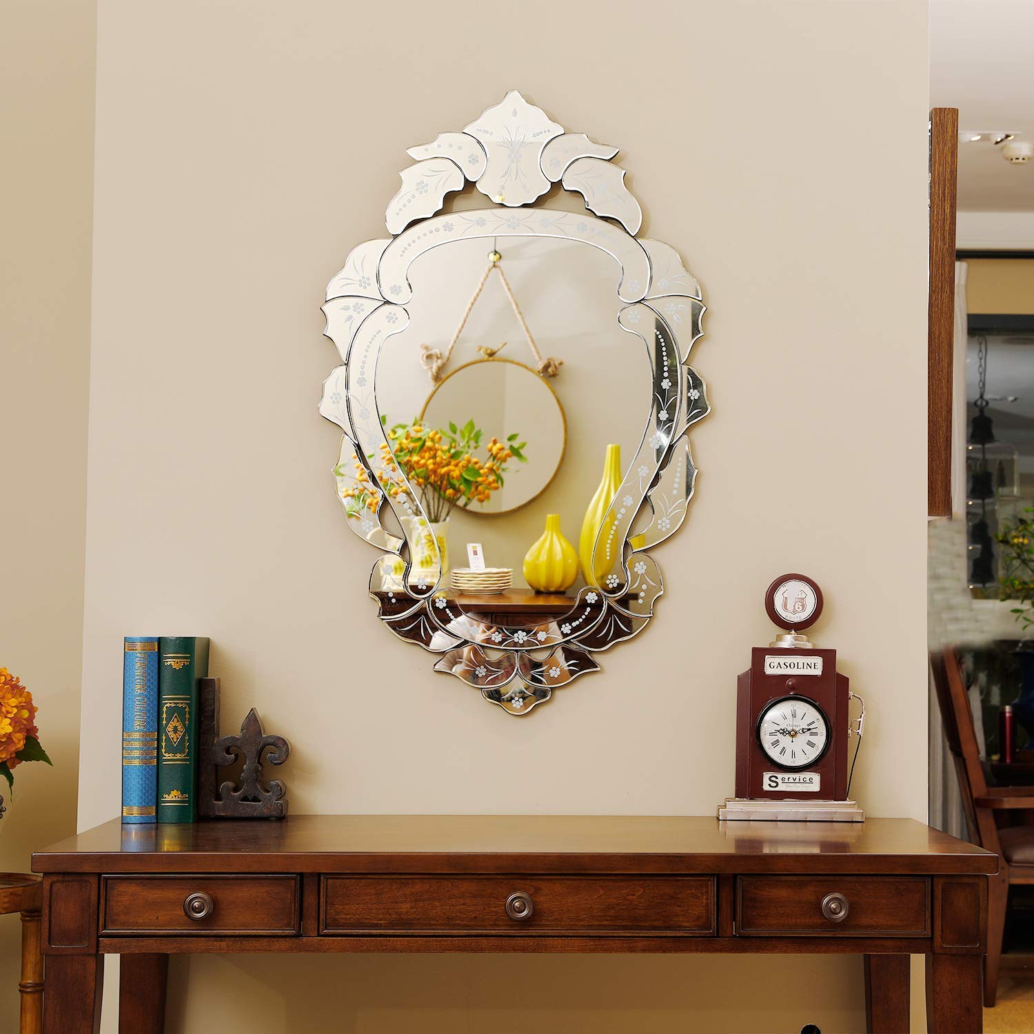 Venetian Accent Wall Oval Mirror