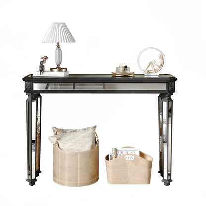 Dexter Vintage Mirrored Glass Console Table