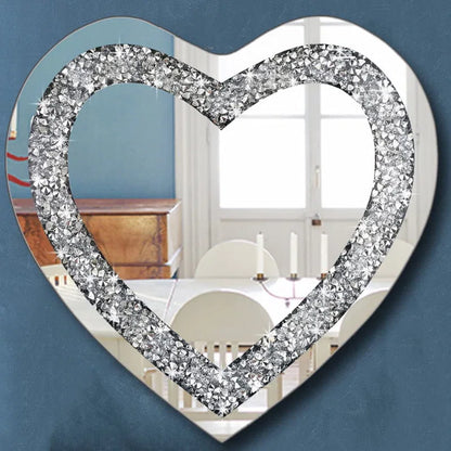 Wensenia Crystal Crush Heart Mirror