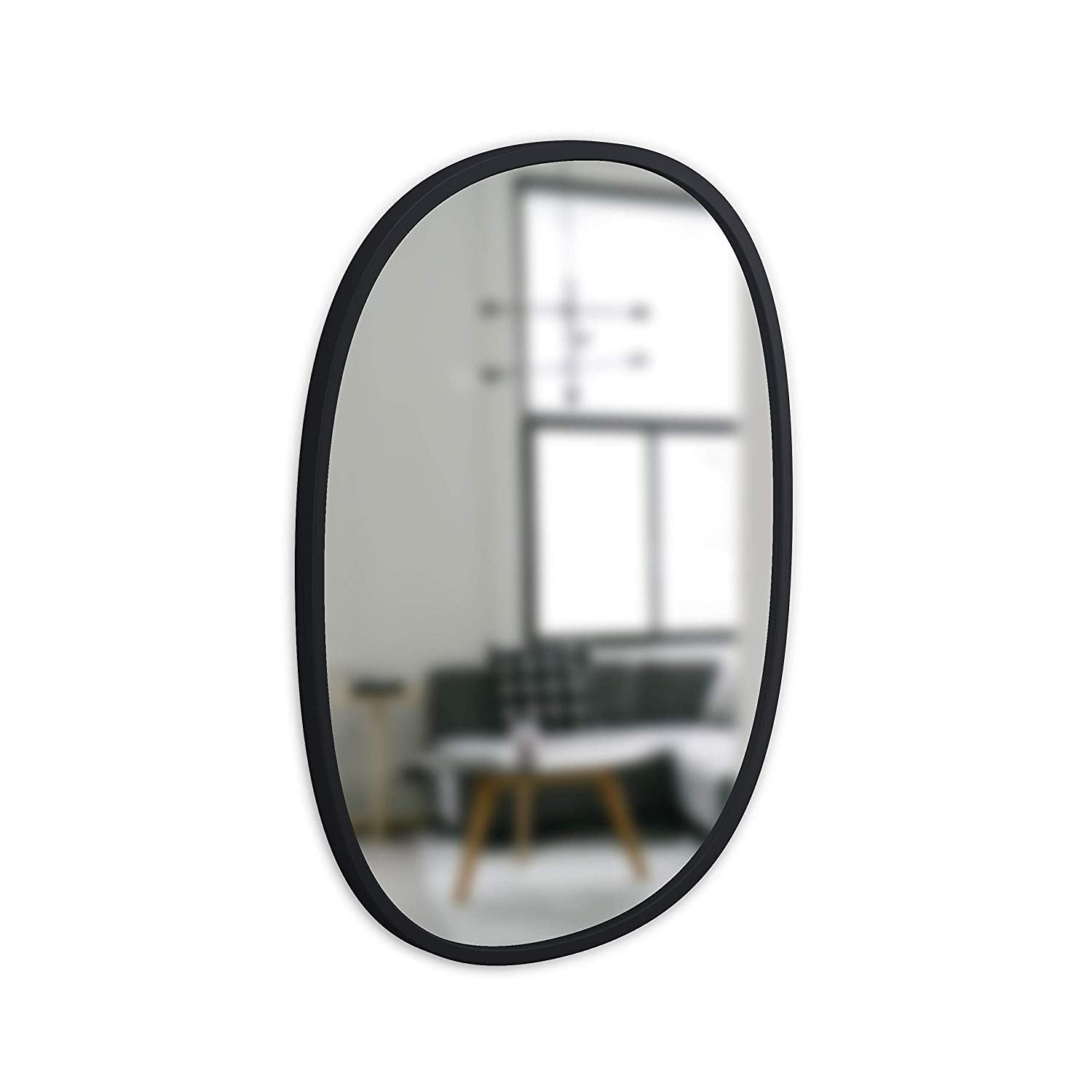 Black Wall Wood Mirror