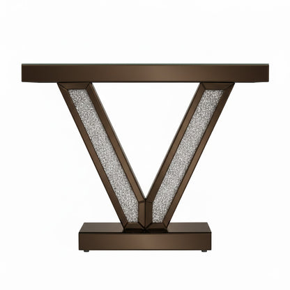 Felix Mirrored Diamond Crush Console Table
