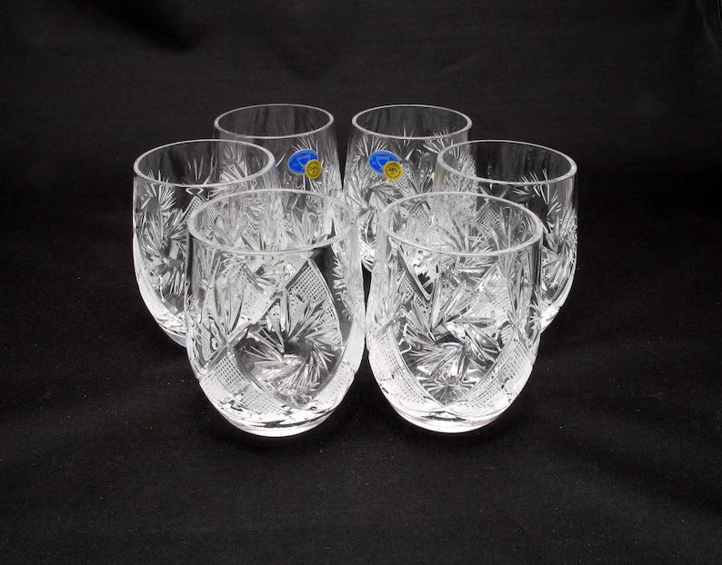 FRASSERA Handcut CRYSTAL WHISKEY GLASS