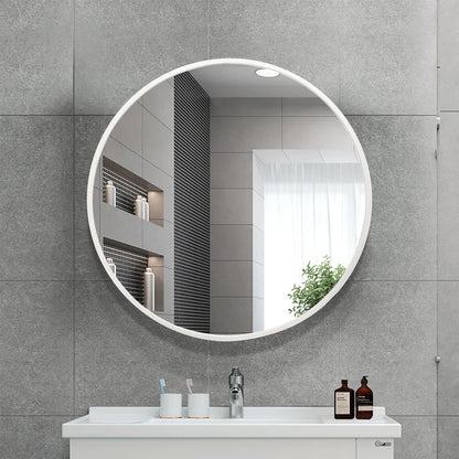 Wood Round Wall Mirror