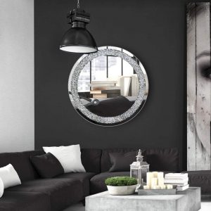 Crystal Wall Venetian Round Mirror
