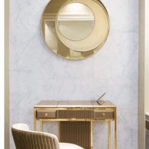 Gold Eclipse Unique Wall Mirror