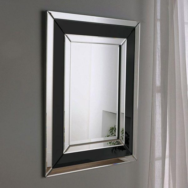 Traditional Black and White Wall Mirror