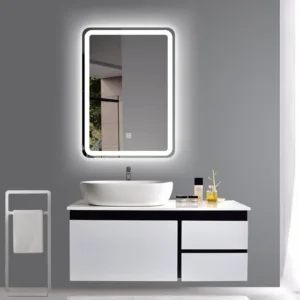 Battes Rectangle Dimmable Led Mirror With Touch Sensor ( 3 Led Light Integrated)