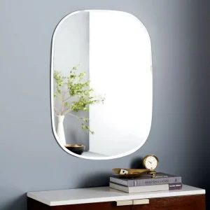 Curvy Oval Frameless Mirror